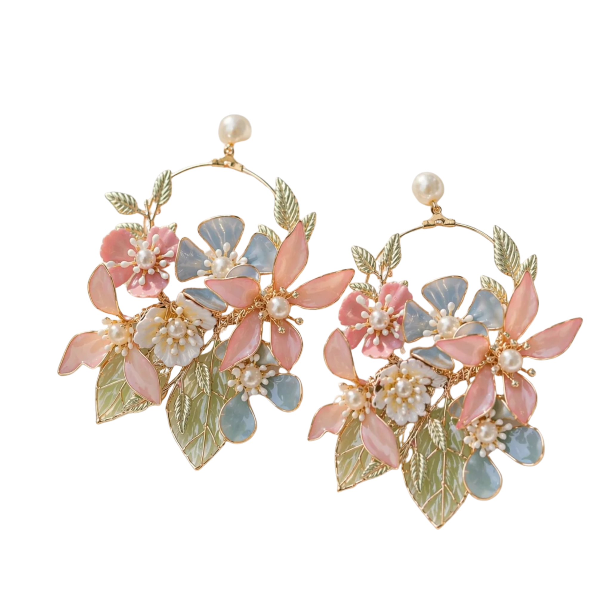 Rangrez Floral Statement Earrings