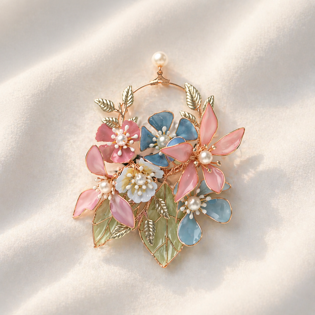 Rangrez Floral Statement Earrings
