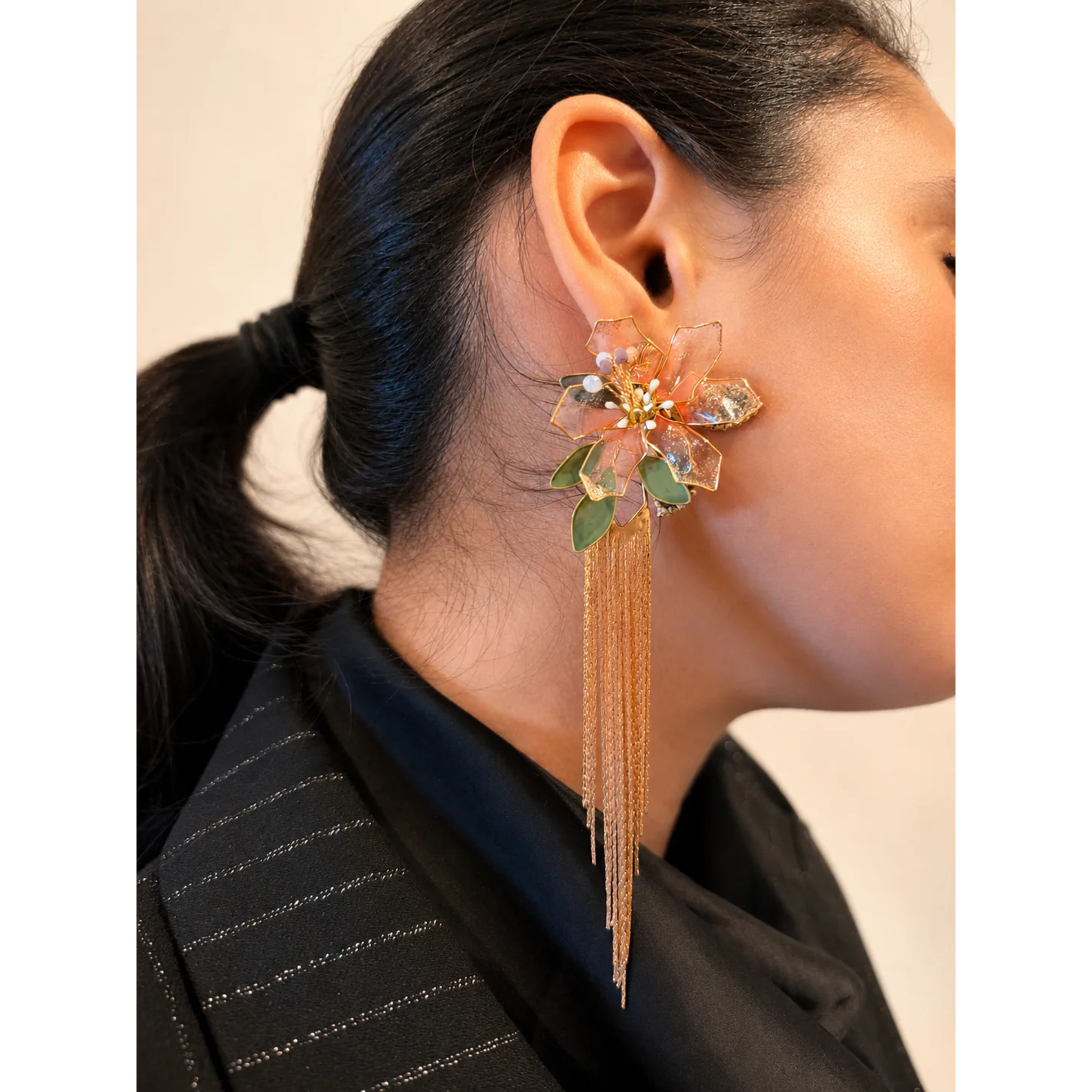 Gulnaar Floral Statement Earrings