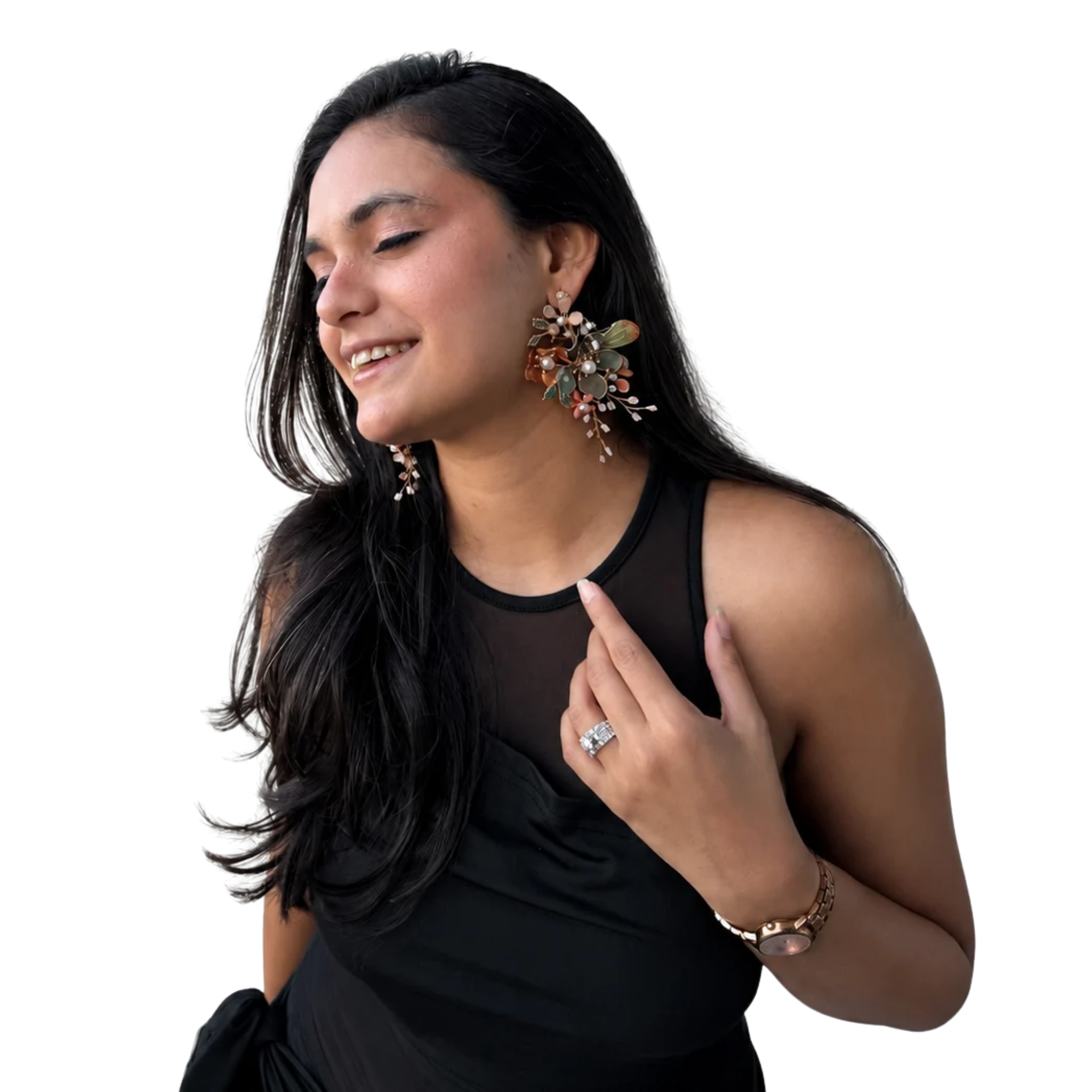 Laali Floral Statement Earrings