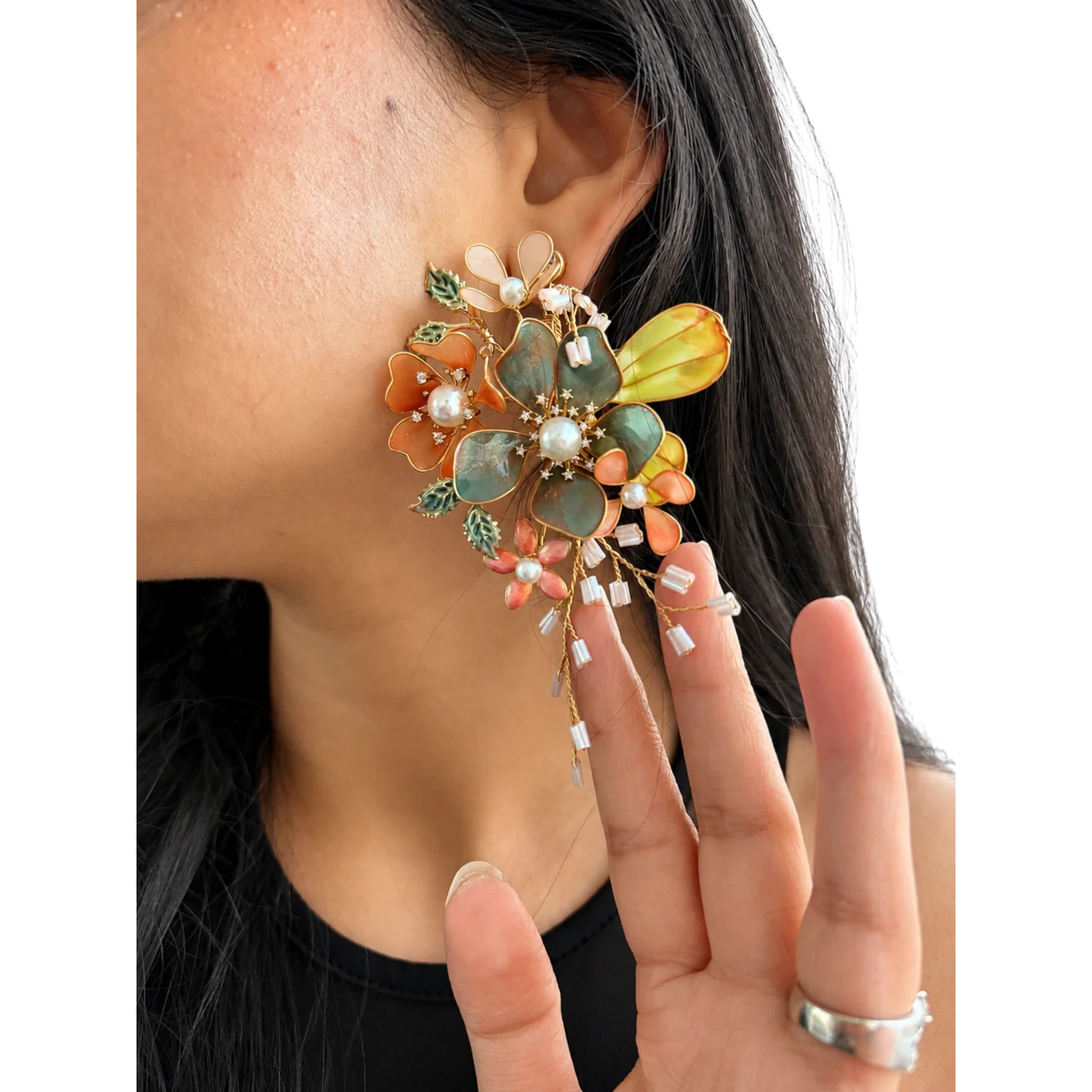 Laali Floral Statement Earrings