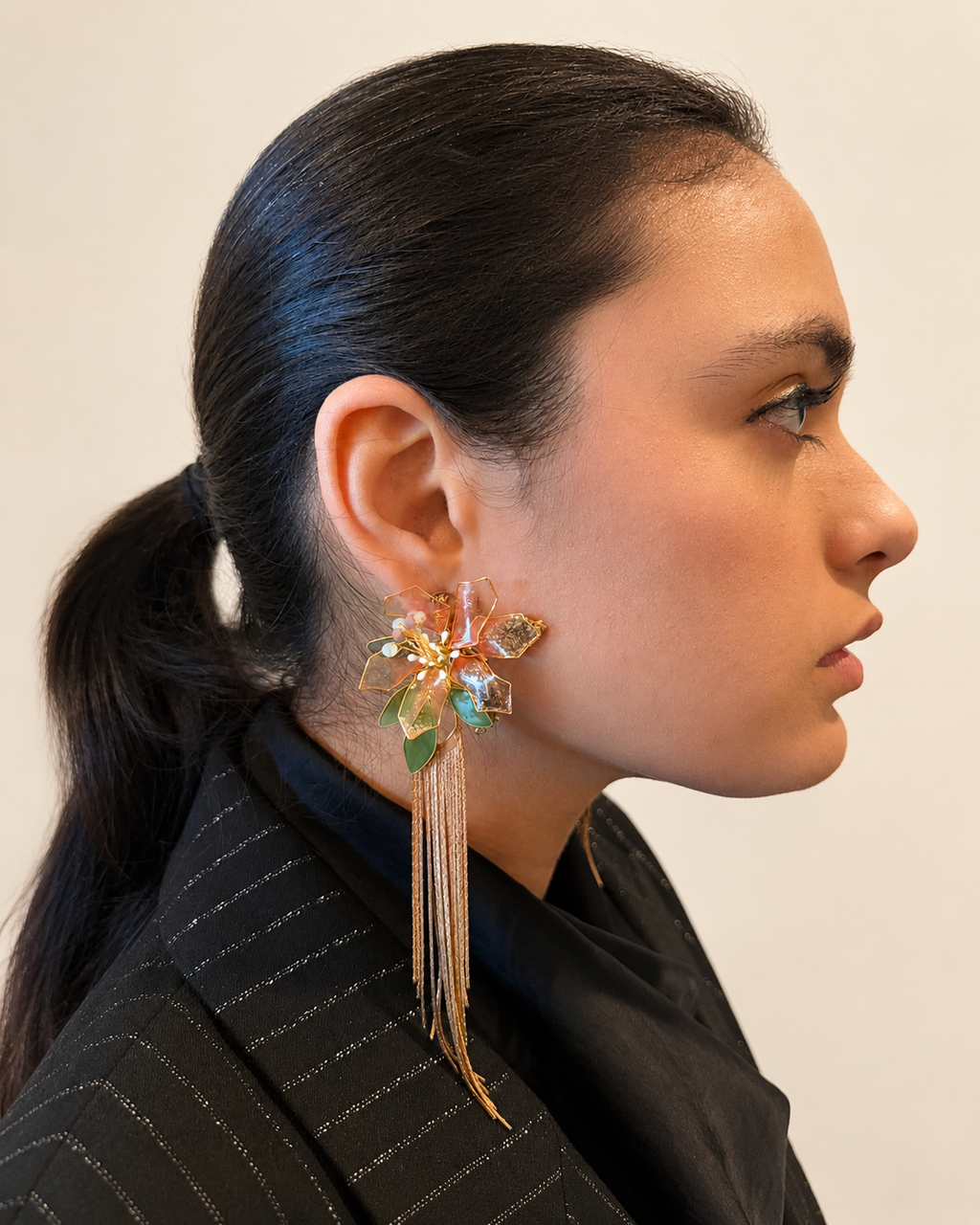 Gulnaar Floral Statement Earrings
