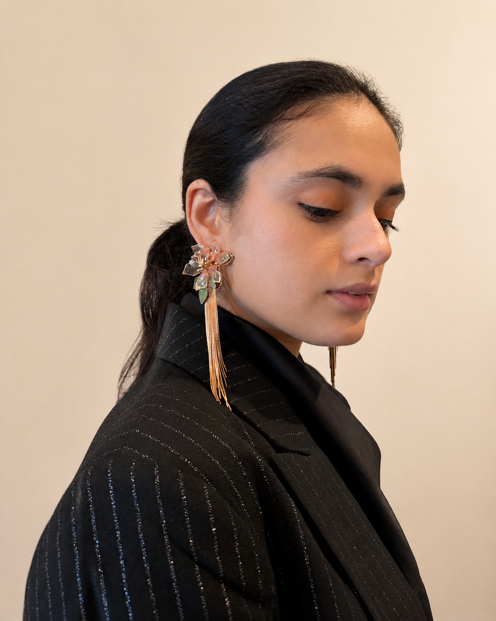 Gulnaar Floral Statement Earrings