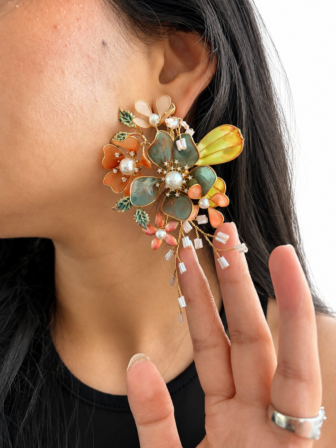 Laali Floral Statement Earrings