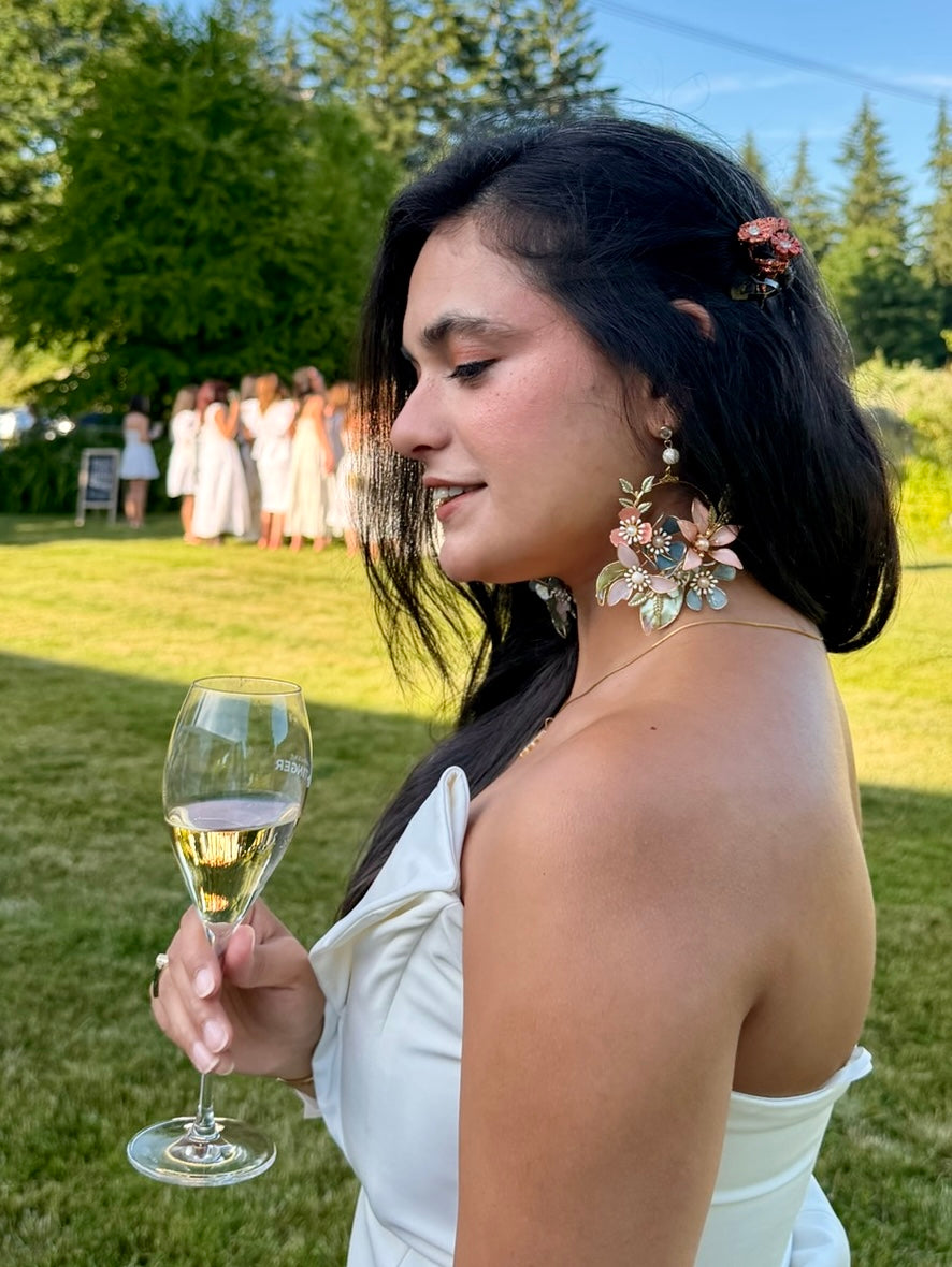 Rangrez Floral Statement Earrings