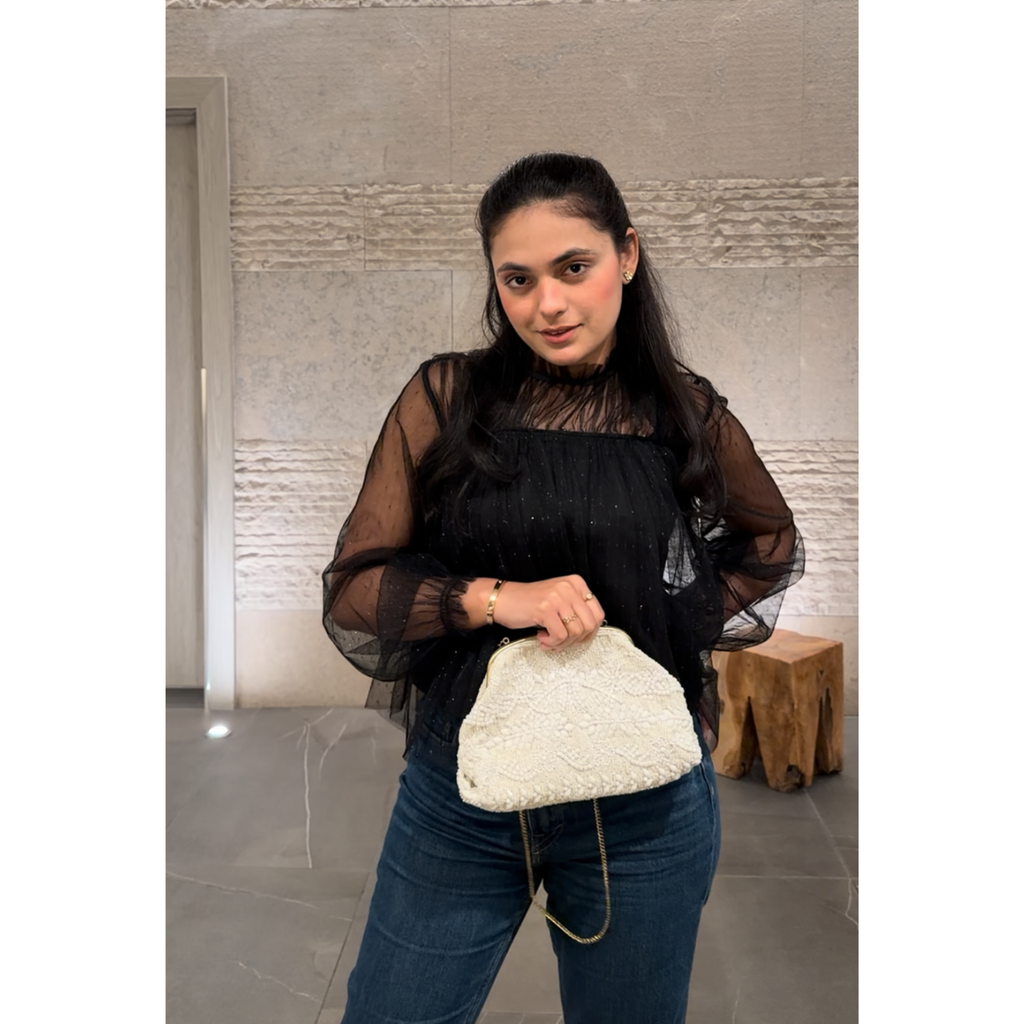Noor Beaded Marble Bag image 4