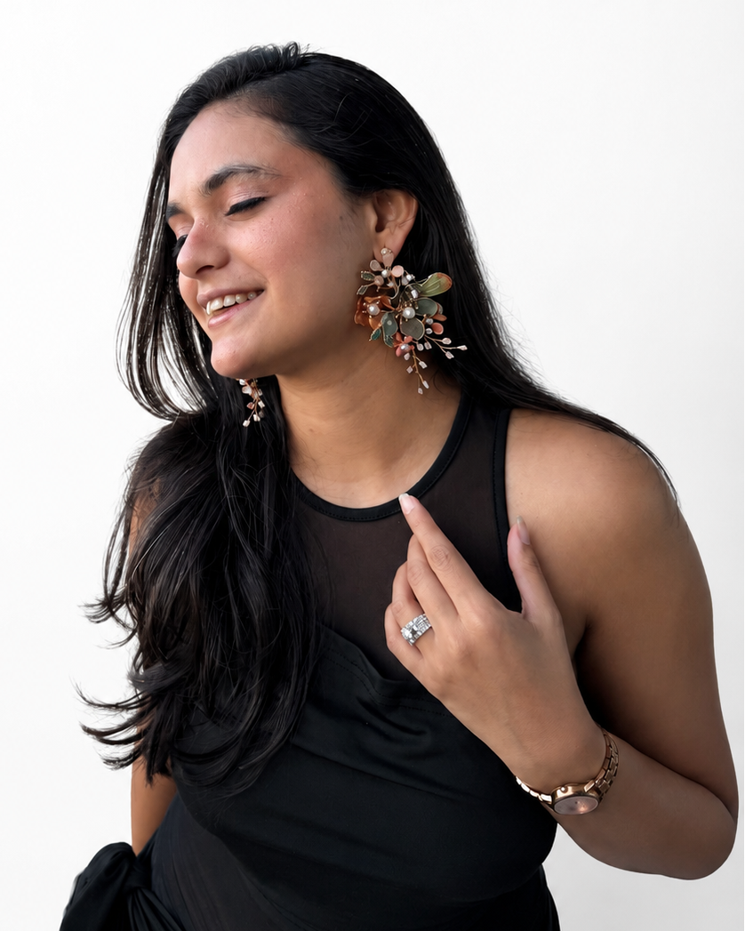 Laali Floral Statement Earrings