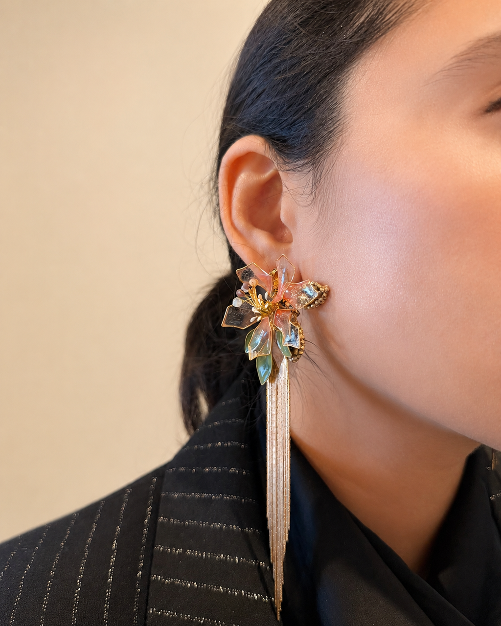 Gulnaar Floral Statement Earrings