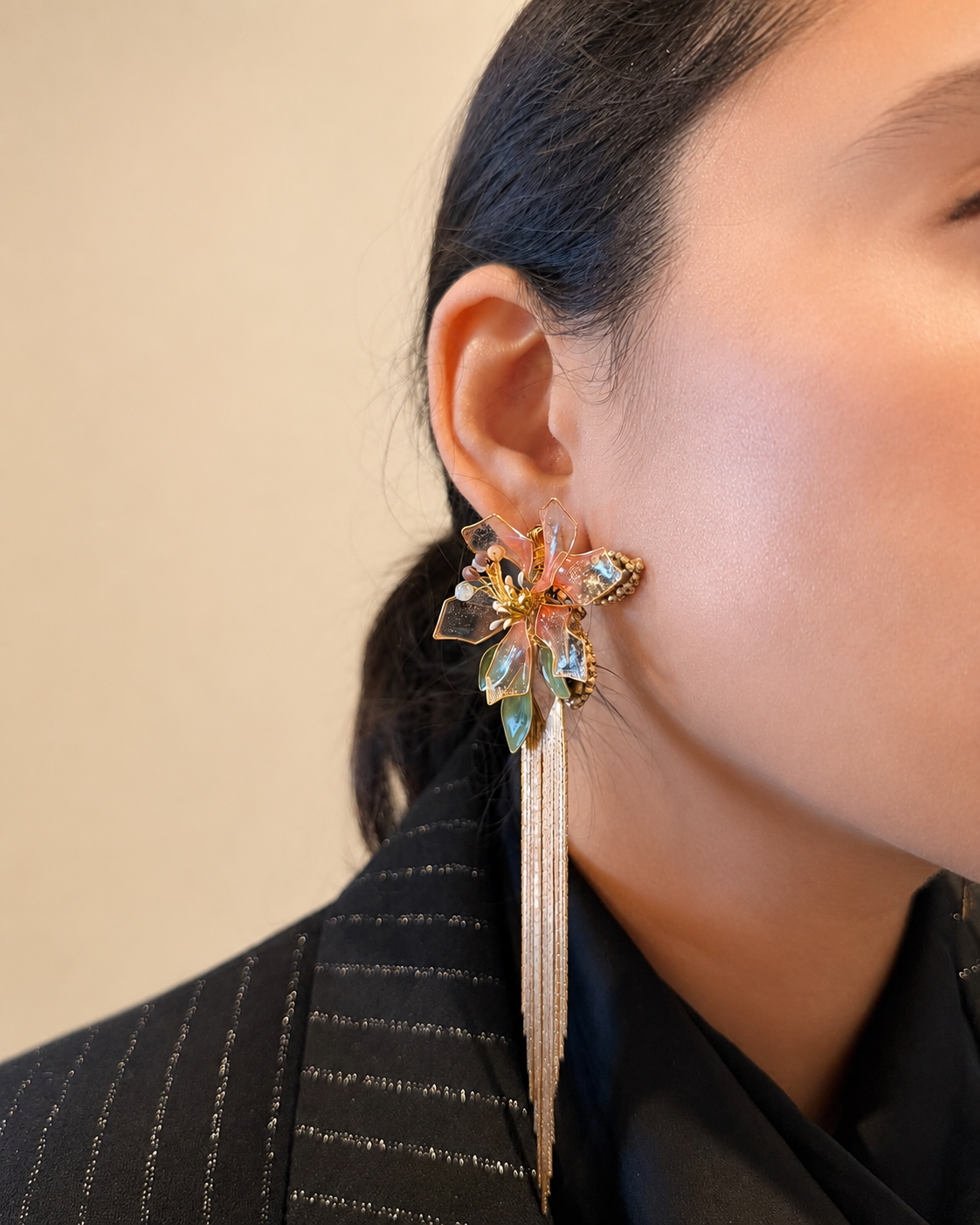 Gulnaar Floral Statement Earrings