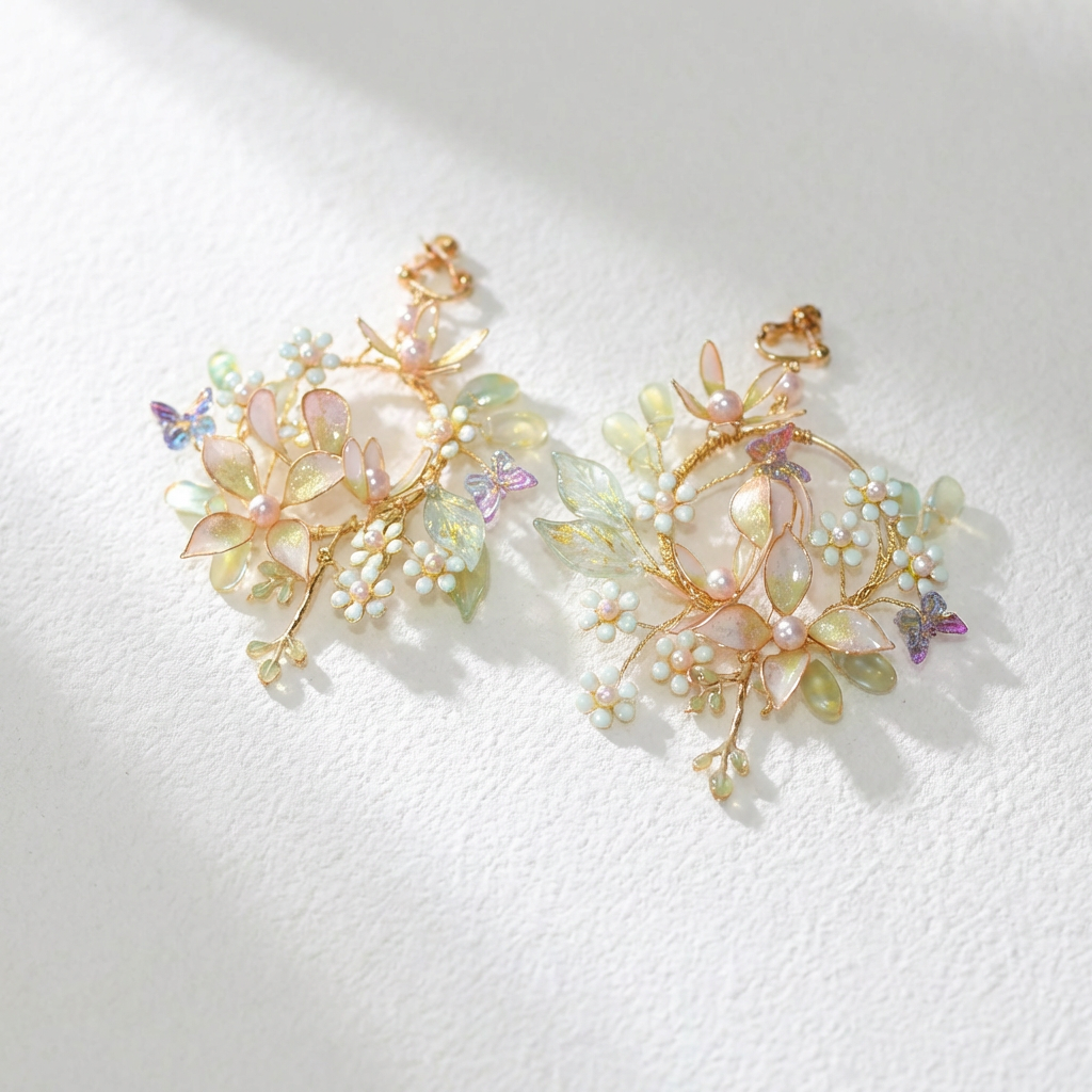 Kali Floral Hoop Earrings